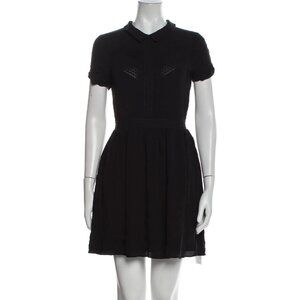 Maje Mock Neck Mini Dress